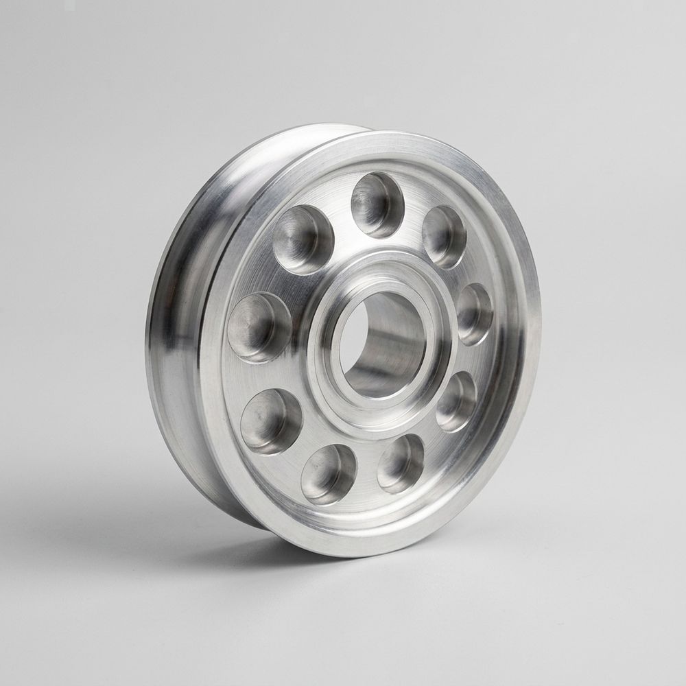 Machined flanged wheel